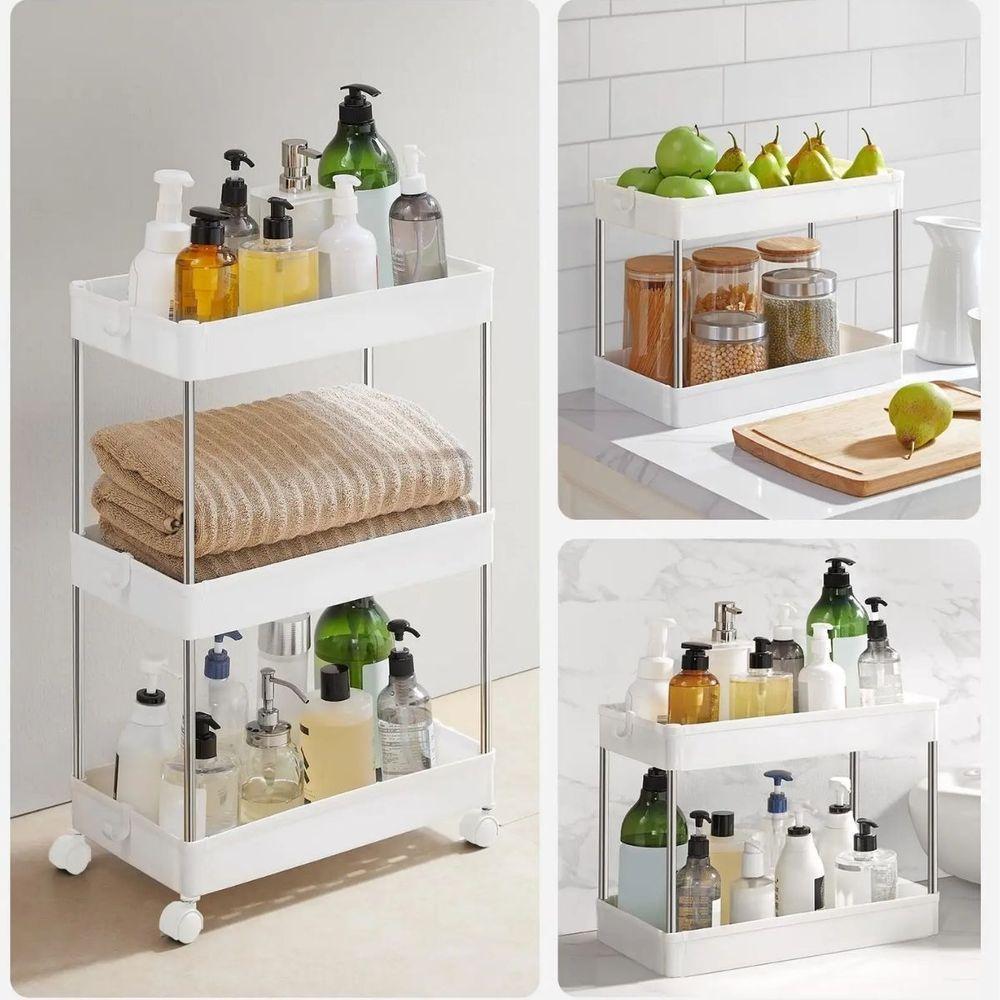 Prateleira Multiuso 4 Andares Com Rodinhas - Organize Com Praticidade branco - 5