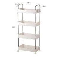 Prateleira Multiuso 4 Andares Com Rodinhas - Organize Com Praticidade branco - 3
