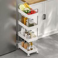 Prateleira Multiuso 4 Andares Com Rodinhas - Organize Com Praticidade branco - 6