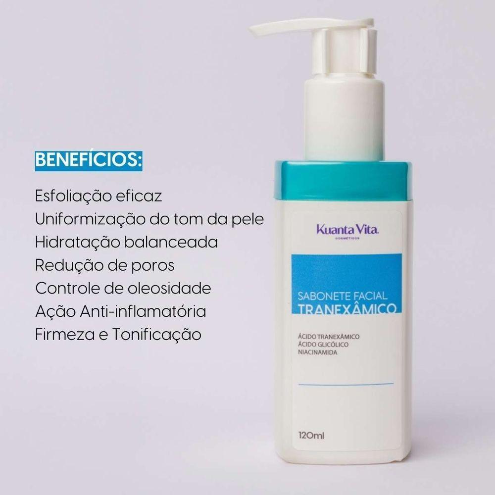Sabonete Facial Tranexâmico, Glicólico e Niacinamida 120ml Kuanta Vita Renovação Celular - 2