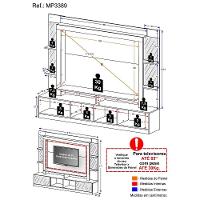 Rack Estante com Painel Tv 65 e Espelho Oslo Madeirado - 8
