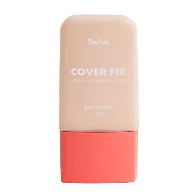 Base Líquida Cover Fix 30ml Dailus Cobertura Perfeita e Alta Fixação D1 Claro