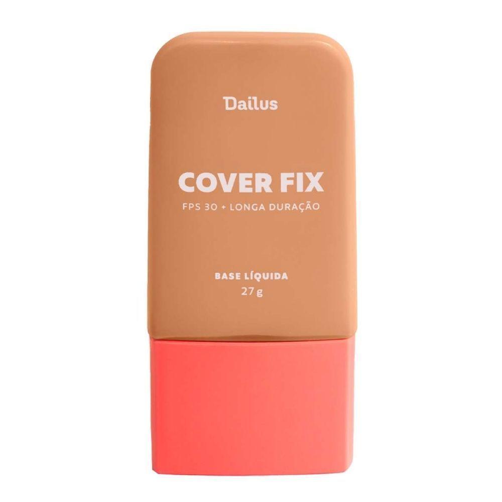 Base Líquida Cover Fix 30ml Dailus Cobertura Perfeita e Alta Fixação D7 Médio - 1