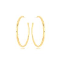 Brinco Argola Lisa Tarraxa Banhada A Ouro 18k - 1