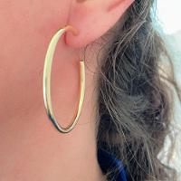 Brinco Argola Lisa Tarraxa Banhada A Ouro 18k - 2