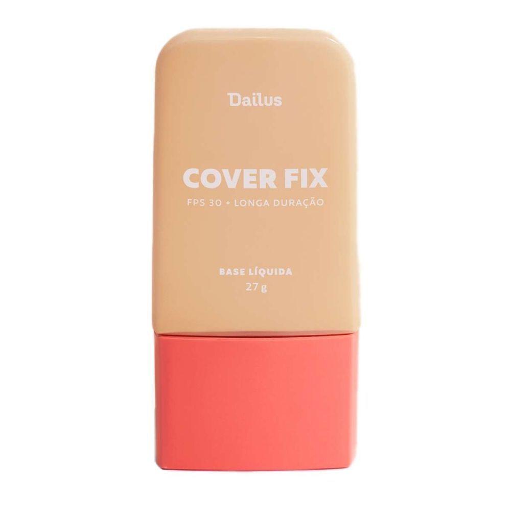 Base Líquida Cover Fix 30ml Dailus Cobertura Perfeita e Alta Fixação D4 Claro - 1