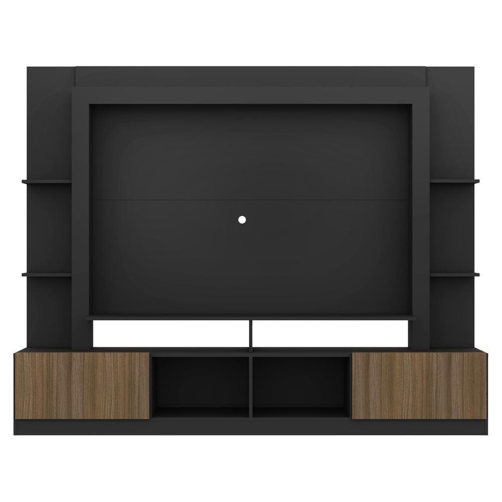 Rack Estante com Painel Tv 65 e 2 Portas Oslo Preto - 1
