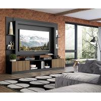 Rack Estante com Painel Tv 65 e 2 Portas Oslo Preto - 3