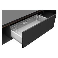 Rack Retrô Reims Para Tv Até 75" Pés De Madeira Preto - 6