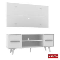 Rack e Painel para TV até 50" Copenhagen Branco Madesa - 5