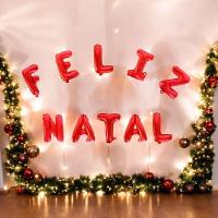Kit De Balões Metalizados Vermelho 37cm ? Feliz Natal - 7