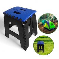 Banco Multiuso Dobrável Portátil Até 100kg Plástico Durável Com Alça Azul Escuro - 2