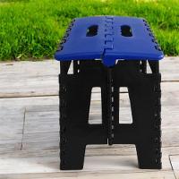 Banco Multiuso Dobrável Portátil Até 100kg Plástico Durável Com Alça Azul Escuro - 3