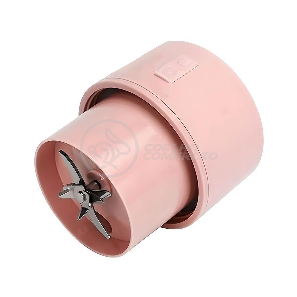 Copo Triturador Portátil L-898 Recarregável Caneca Rosa Misturadora De Alimentos Frutas - 5