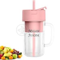 Copo Triturador Portátil L-898 Recarregável Caneca Rosa Misturadora De Alimentos Frutas