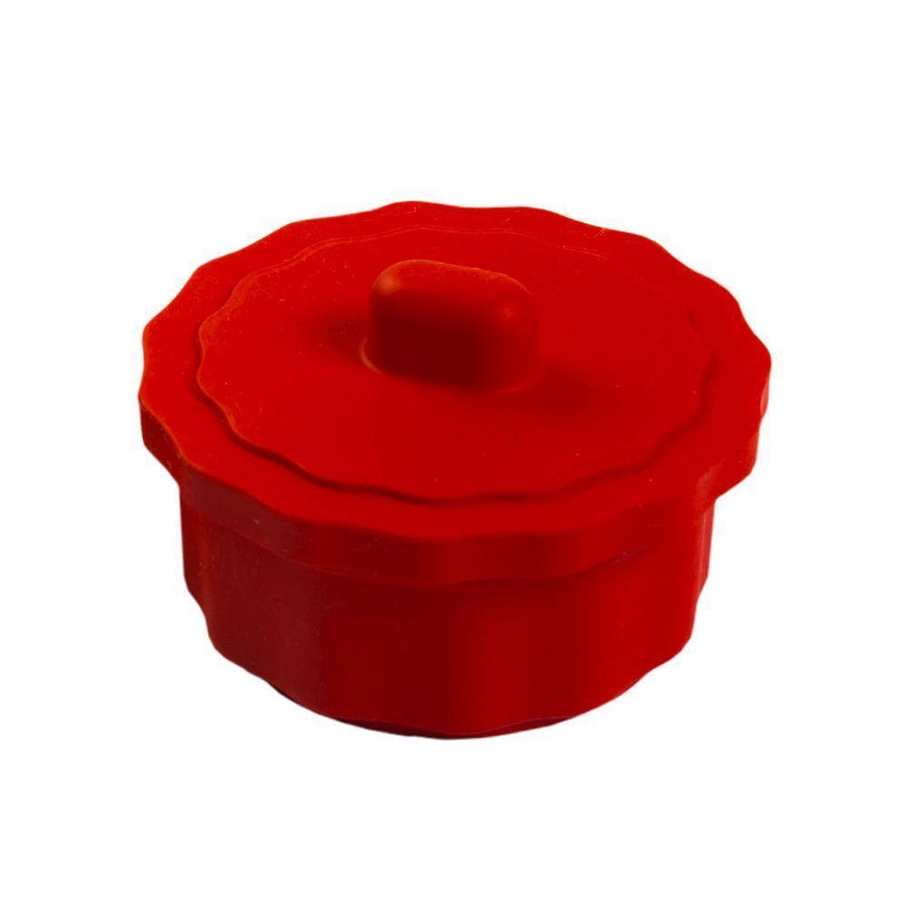 Pote Gourmet Bliss Com Tampa 150ml Vermelho Em Silicone - 1