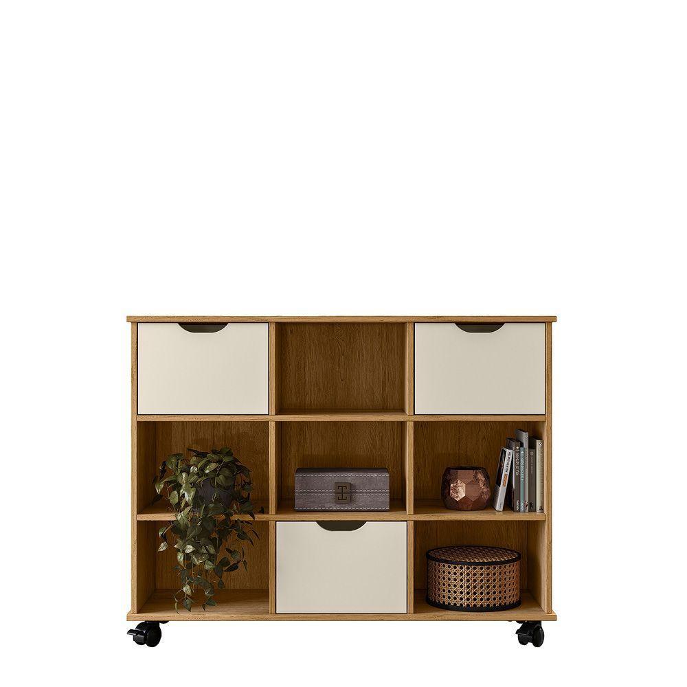 Nicho Organizador Freijó 3 Gavetas Com Rodízios Dritex gavetas Brancas - 2