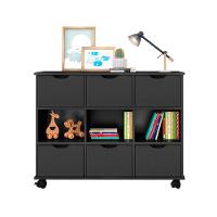 Nicho Organizador Preto 6 Gavetas Com Rodízios Dritex gavetas Pretas - 2