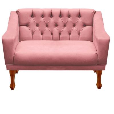 Namoradeira Decorativa Recepção Grecia Dritex suede Rose