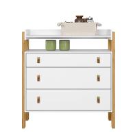 Jogo De Quarto Infantil Guarda Roupa E Cômoda Fantasia Branco Acetinado - 7