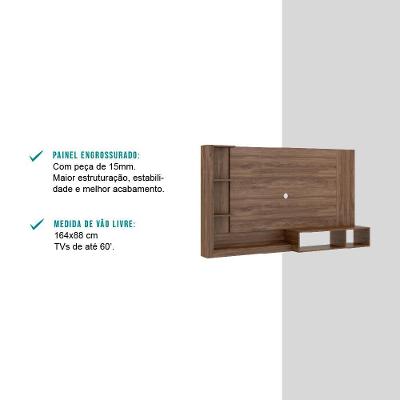 Painel de Parede Ganges para TV Até 60" Madeirado Carraro
