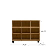 Nicho Organizador Com Rodízios Preto Dritex freijó - 4