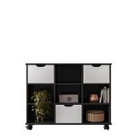 Nicho Organizador Preto 3 Gavetas Com Rodízios Dritex gavetas Brancas - 3