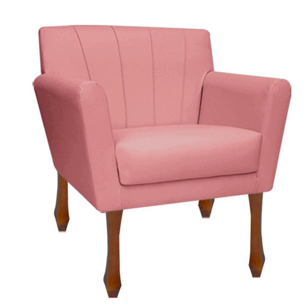 Kit Recamier Sofá Divã Clinica 140 + 2 Poltrona Iza Retro suede Rose - 5