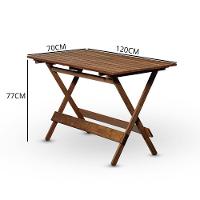 Mesa Dobrável 120x70 Em Madeira Nobre Sem Pintura - 2