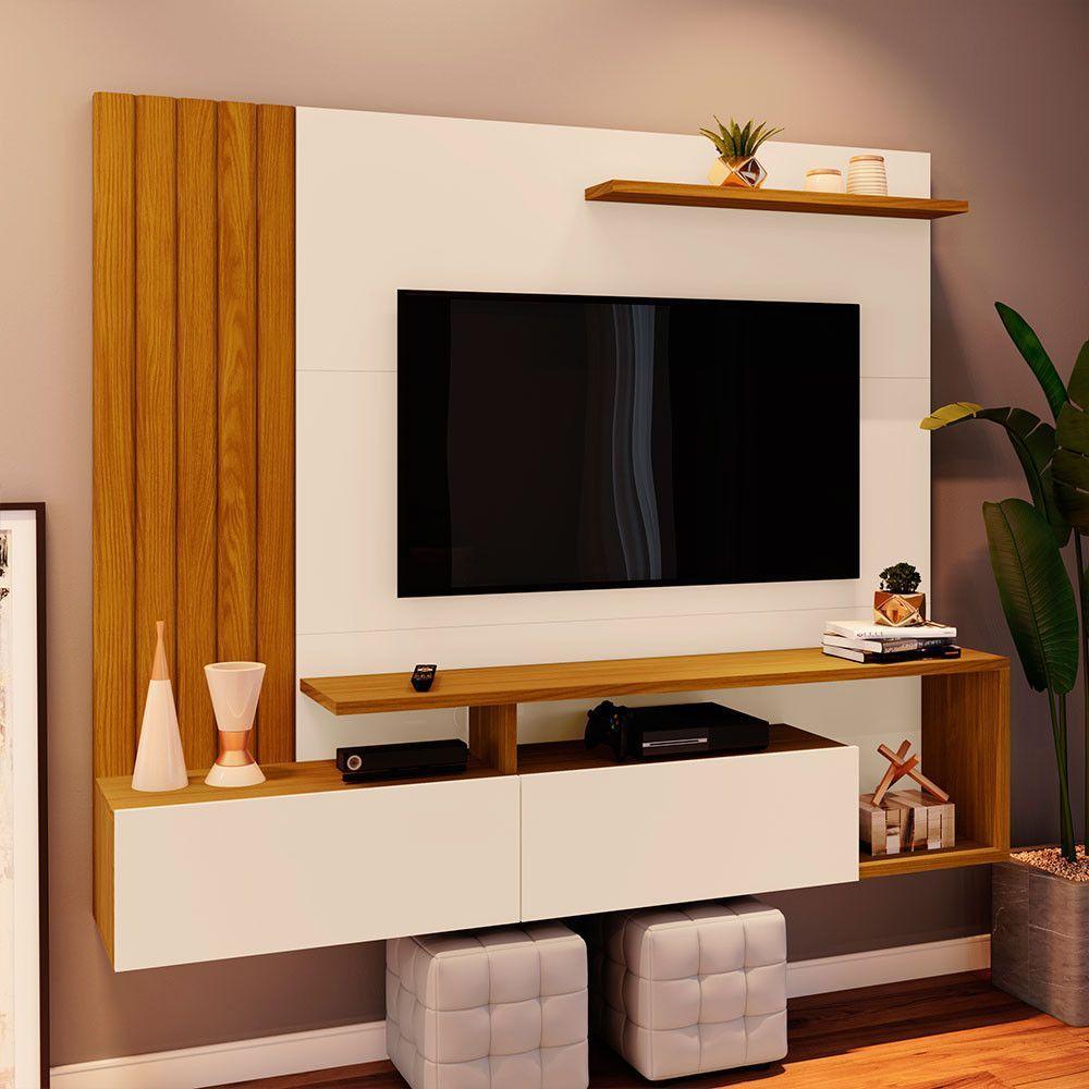 Painel Para Tv Até 65 Polegadas Kiara Casa 812 Nature Com Off White - 7