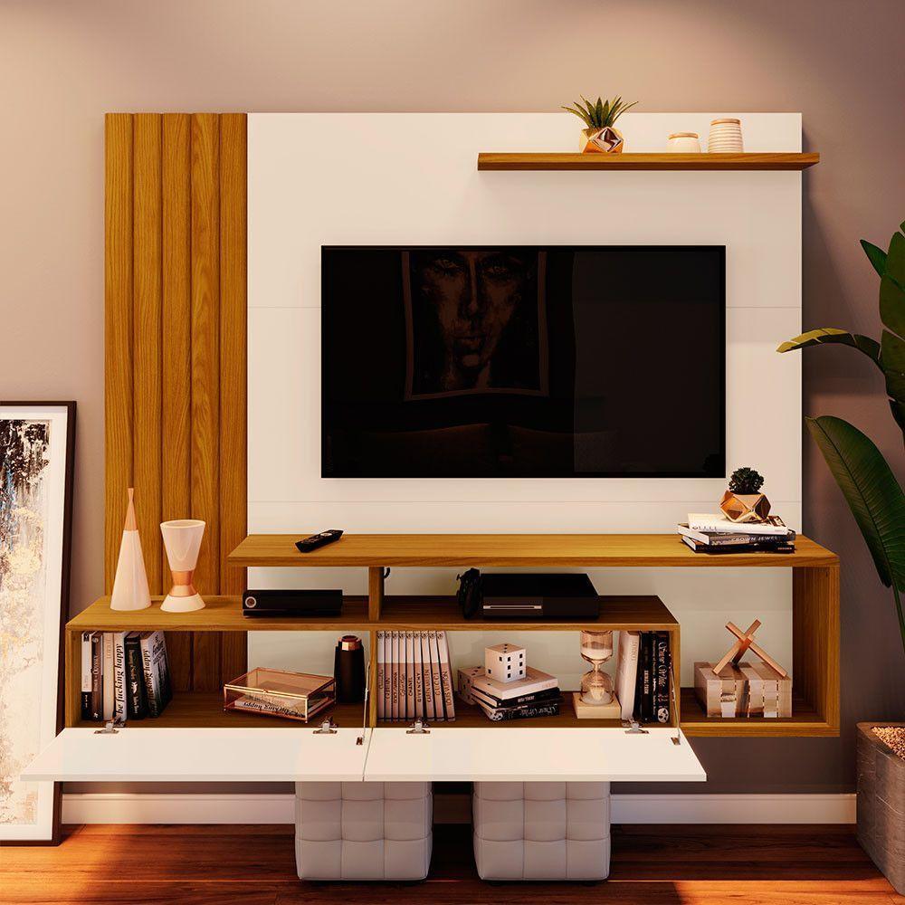 Painel Para Tv Até 65 Polegadas Kiara Casa 812 Nature Com Off White - 8