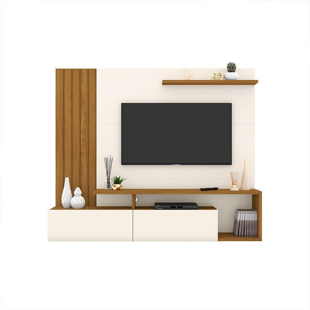 Painel Para Tv Até 65 Polegadas Kiara Casa 812 Nature Com Off White - 10