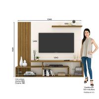 Painel Para Tv Até 65 Polegadas Kiara Casa 812 Nature Com Off White - 6