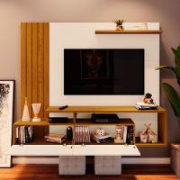 Painel Para Tv Até 65 Polegadas Kiara Casa 812 Nature Com Off White - 8