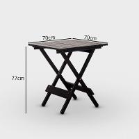 Mesa Dobrável 70x70 Cor Preta - 2