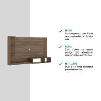 Painel Ganges P/ Tv Até 60 Polegadas Com Nicho E Prateleira - Legno Legno - 8