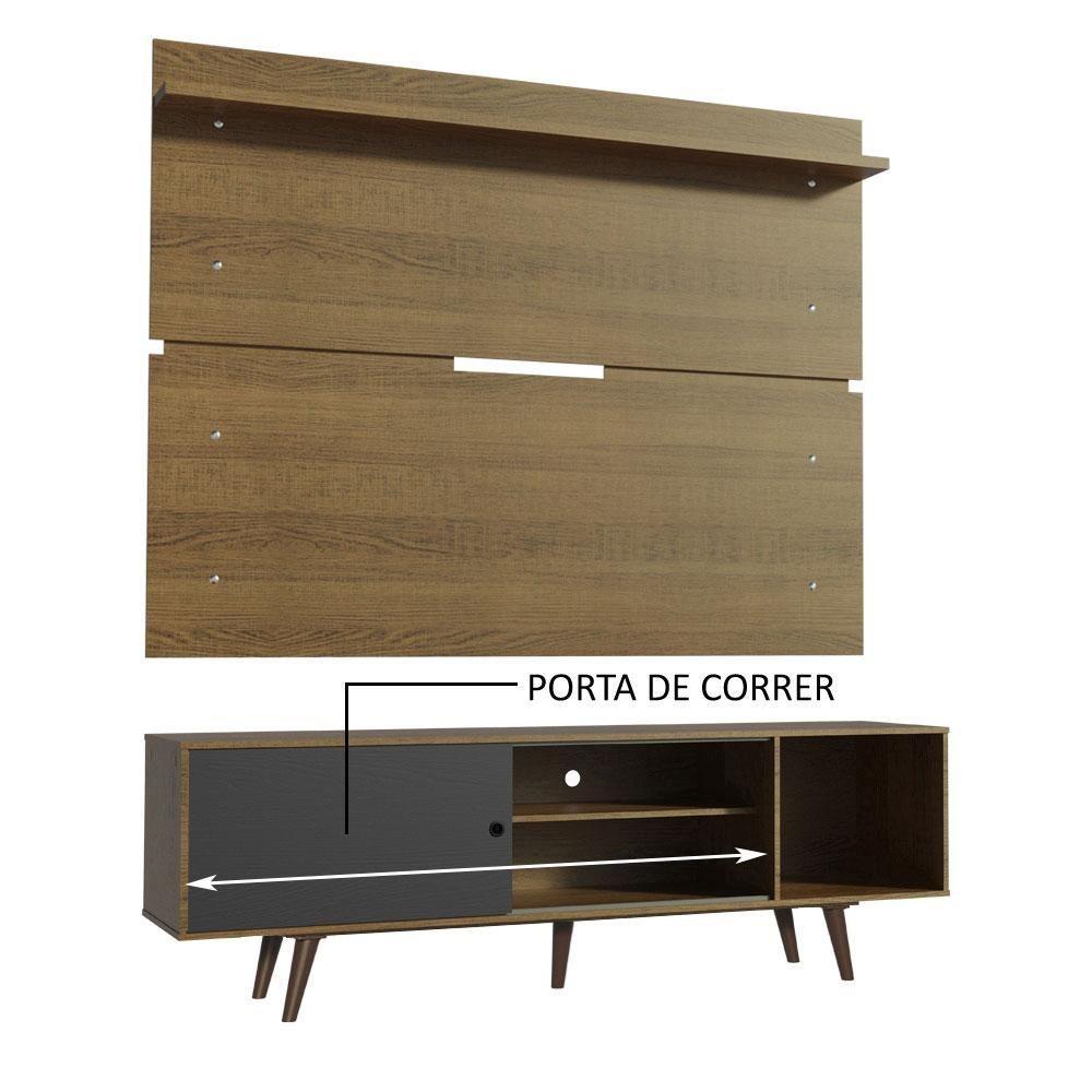 Rack Madesa Dubai e Painel para Tv até 65 Polegadas com Pés - 3