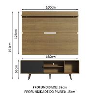 Rack Madesa Dubai e Painel para Tv até 65 Polegadas com Pés - 4
