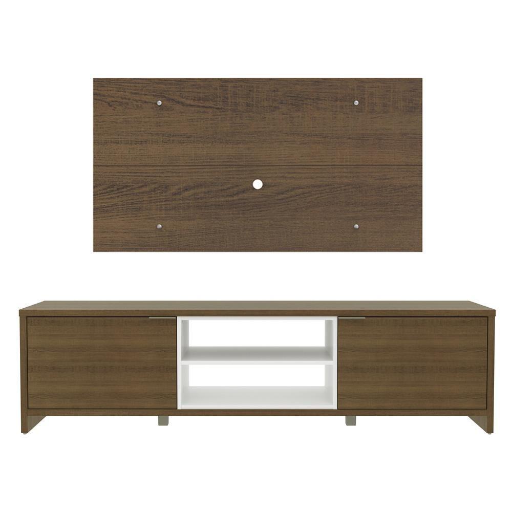 Rack Metz e Painel para TV Sala de Estar Rustic Madesa - 2