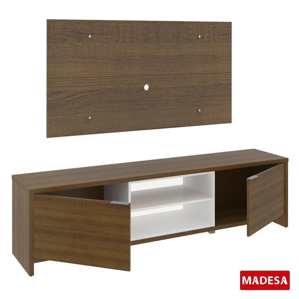Rack Metz e Painel para TV Sala de Estar Rustic Madesa - 4