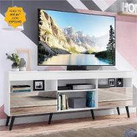 Rack Tv 65 Com Espelho, Pés Retrô e 2 Portas Paris - 2