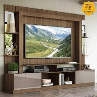 Rack com Painel Tv 65 Prateleiras com Espelho Oslo Madeirado - 6