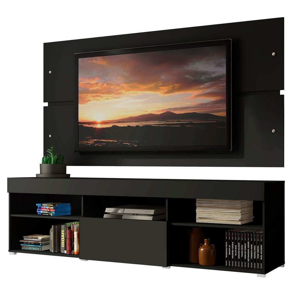 Rack com Painel para TV até 65" Havaí Preto Madesa - 1