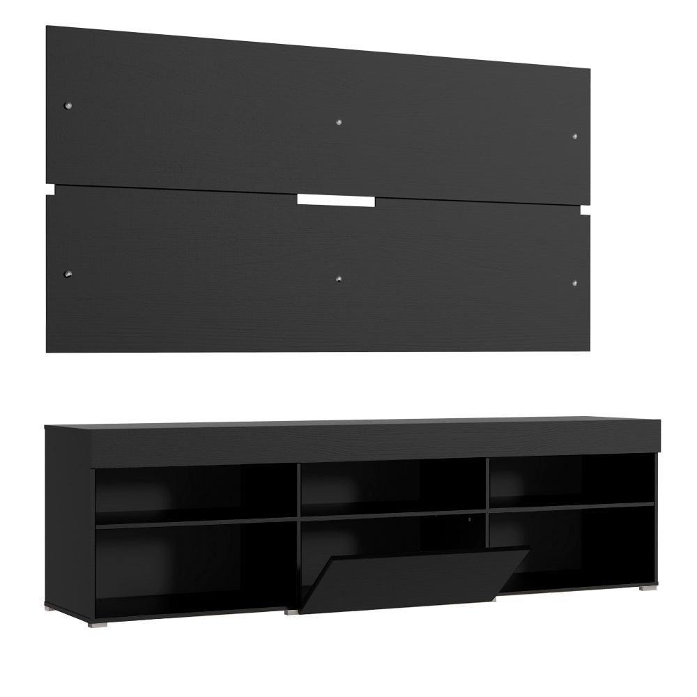 Rack com Painel para TV até 65" Havaí Preto Madesa - 2