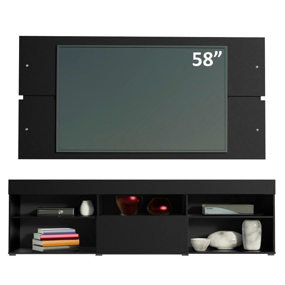Rack com Painel para TV até 65" Havaí Preto Madesa - 3