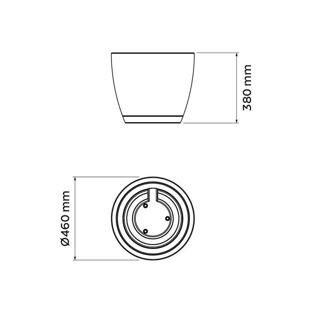Vaso Tramontina Asteca Em Polietileno Granito Areia Com Prato 38 Cm Tramontina - 4