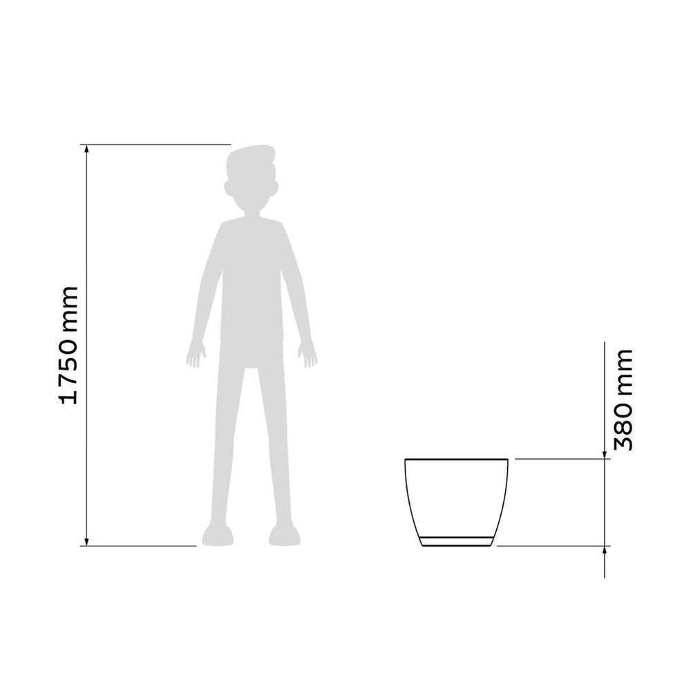 Vaso Tramontina Asteca Em Polietileno Granito Areia Com Prato 38 Cm Tramontina - 5