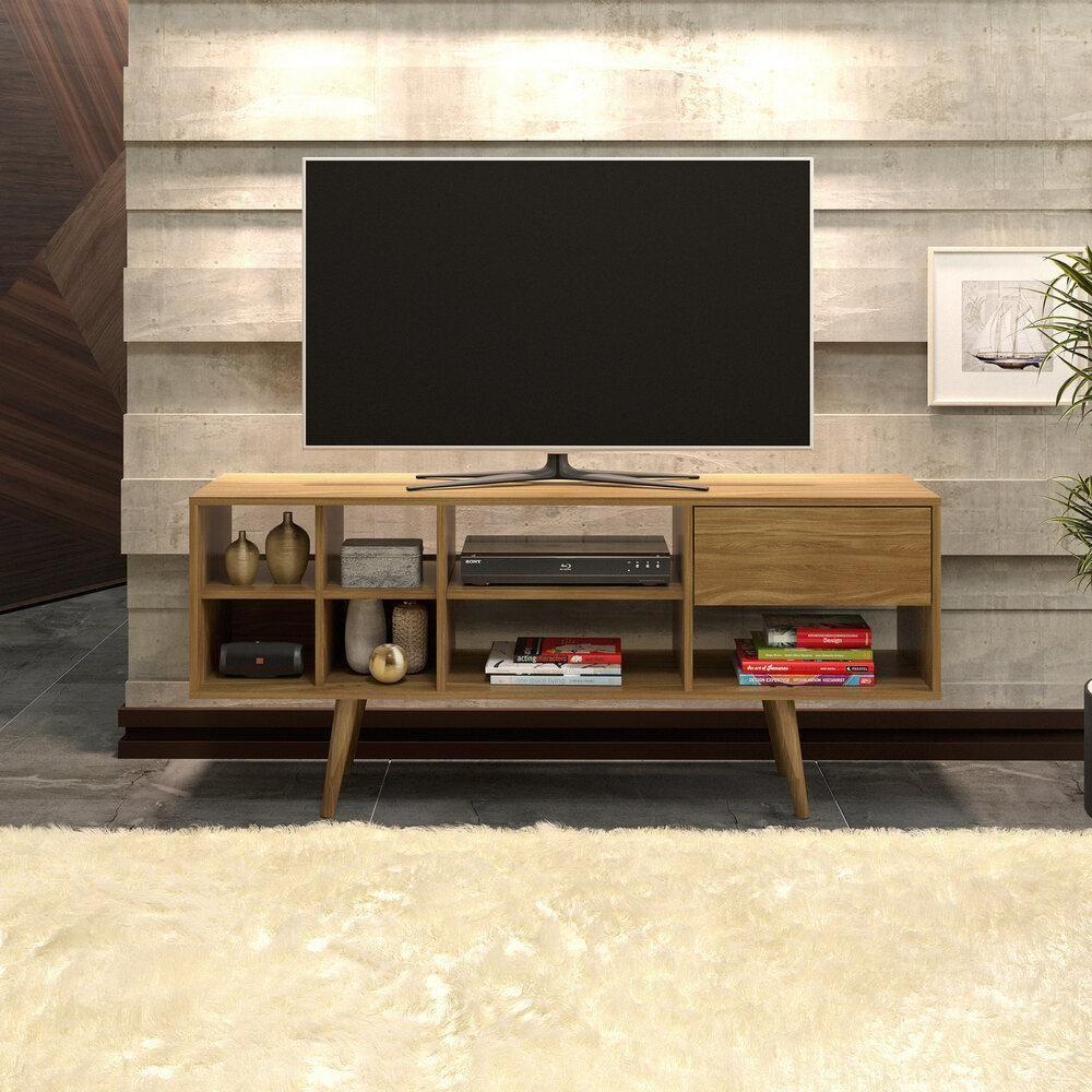 Rack Tv 42" Com 1 Gaveta Multimóveis Cr45006 Natural - 1