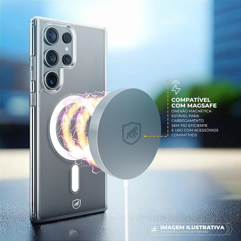Capa Magsafe Para Samsung Galaxy S25 - Transparente - Gshield - 4