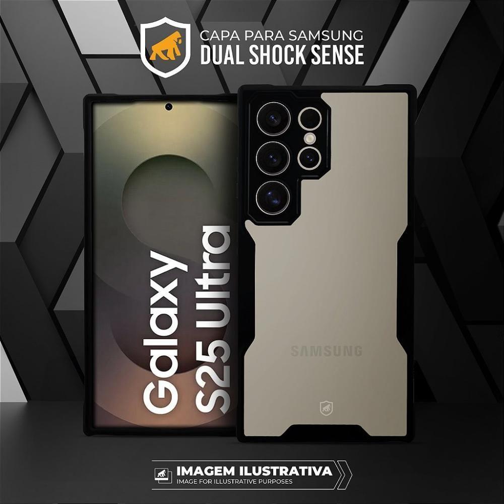 Capa Para Samsung Galaxy S25 - Dual Shock Sense Preta - Gshield - 6